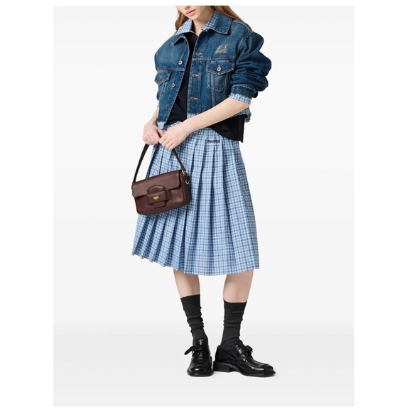 Miu Miu pleated check skirt It36 - Picture 2 of 6